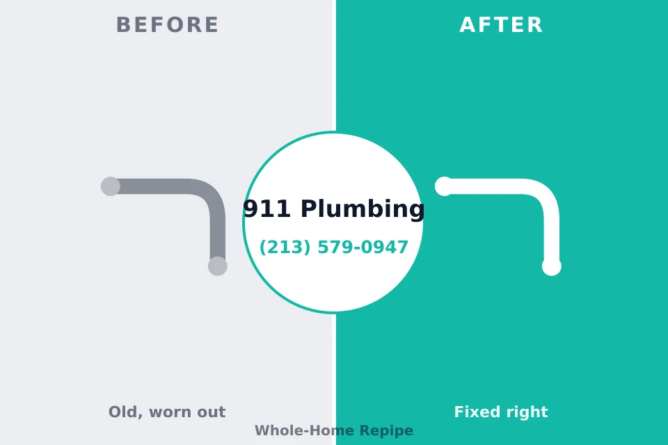 Before and after: plumbing company Marion, MT